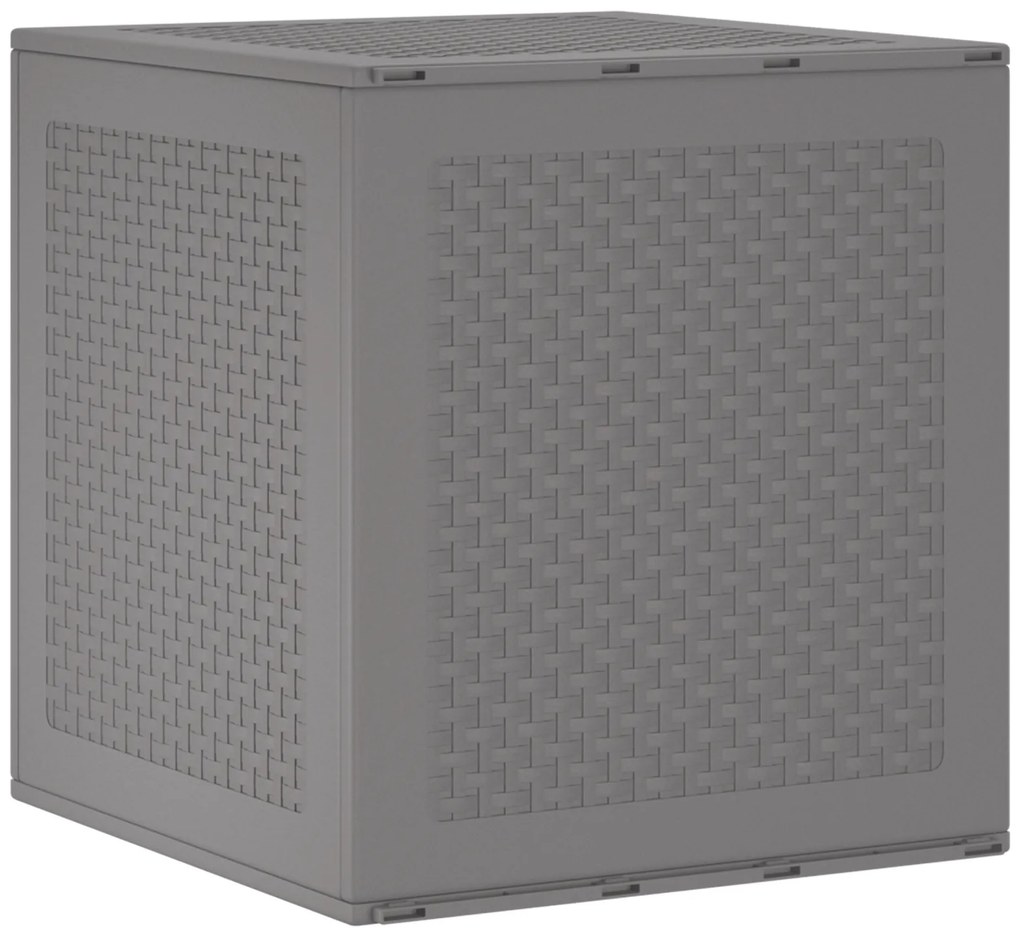 vidaXL Κουτί Αποθήκευσης Κήπου Ανοιχτό Γκρι 55x53x57 cm PP
