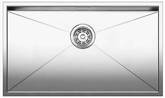 Blanco Zerox 700-IF/A Inox Λείος Νεροχύτης Ένθετος με 1 Γούρνα 76x51 cm