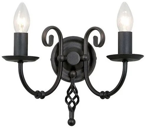 Απλίκα Φωτιστικό Τοίχου 2xE14 Artisan Elstead Lighting-ART2-BLACK-Μαύρο ART2-BLACK