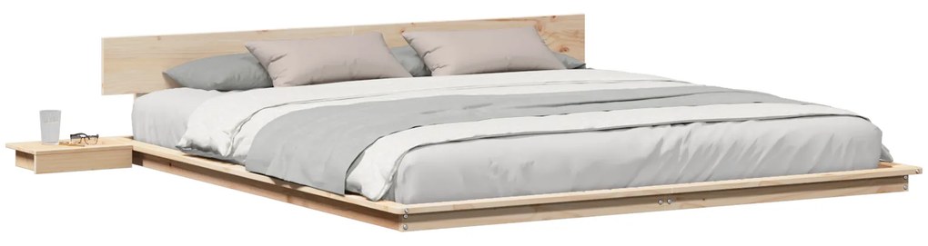 vidaXL Σκελετός Κρεβατιού Καφέ 200 x 200 cm ξύλο