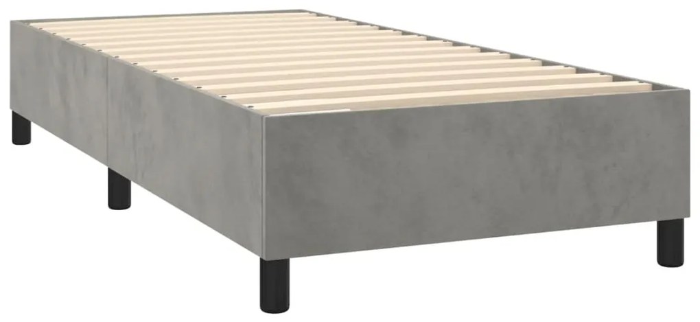 ΚΡΕΒΑΤΙ BOXSPRING ΜΕ ΣΤΡΩΜΑ ΑΝΟΙΧΤΟ ΓΚΡΙ 80X200 ΕΚ. ΒΕΛΟΥΔΙΝΟ 3132705