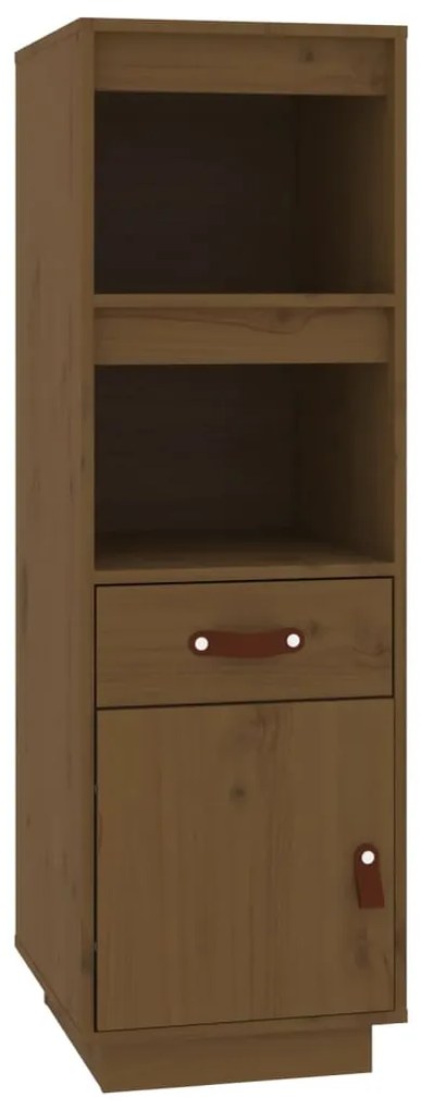vidaXL Ντουλάπι Ψηλό Καφέ Μέλι 34x40x108,5 εκ. από Μασίφ Ξύλο Πεύκου