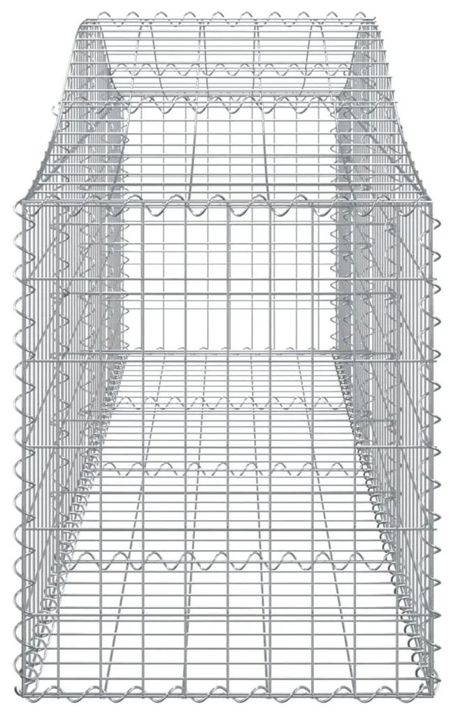 Συρματοκιβώτια Τοξωτά 13 τεμ. 200x50x60/80 εκ. Γαλβαν. Ατσάλι - Ασήμι