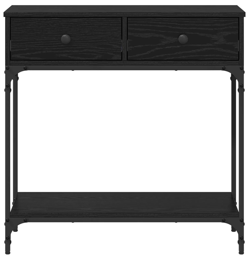 vidaXL Τραπέζι Κονσόλας Μαύρη Δρύς 75x34.5x75 cm Επεξεργασμένο Ξύλο