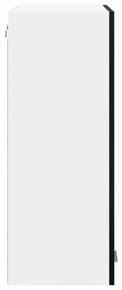 vidaXL Κρεμαστό ντουλάπι με αποθήκευση Μαύρη Οξυά 60 x 31 x 80 εκ.