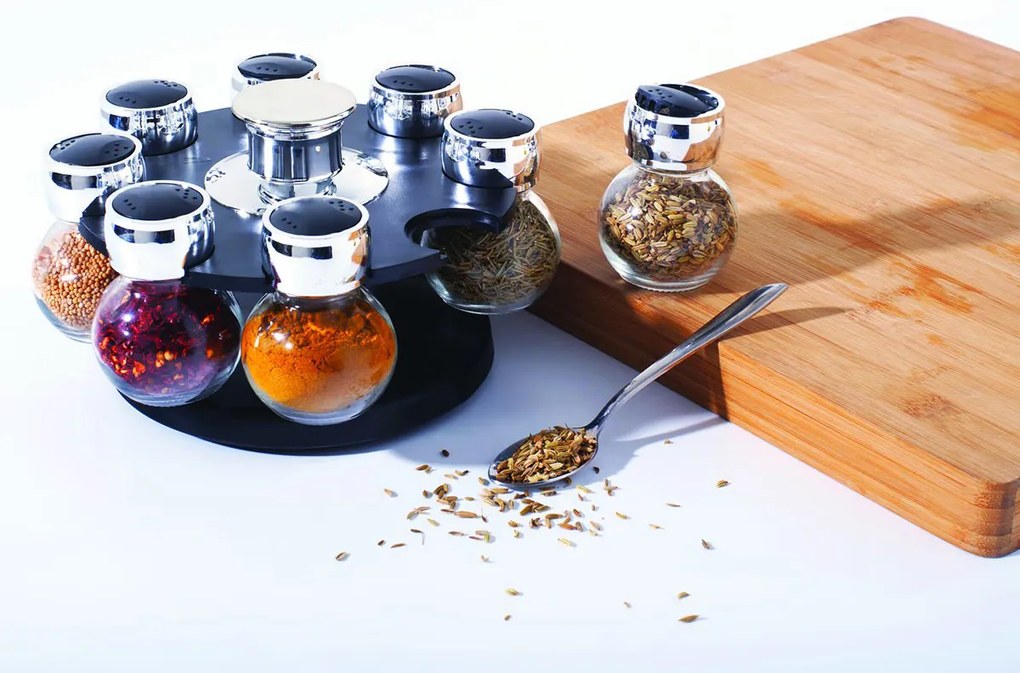 Βαζάκια Μπαχαρικών (Σετ 8τμχ) Σε Σταντ F-V Spice 146651