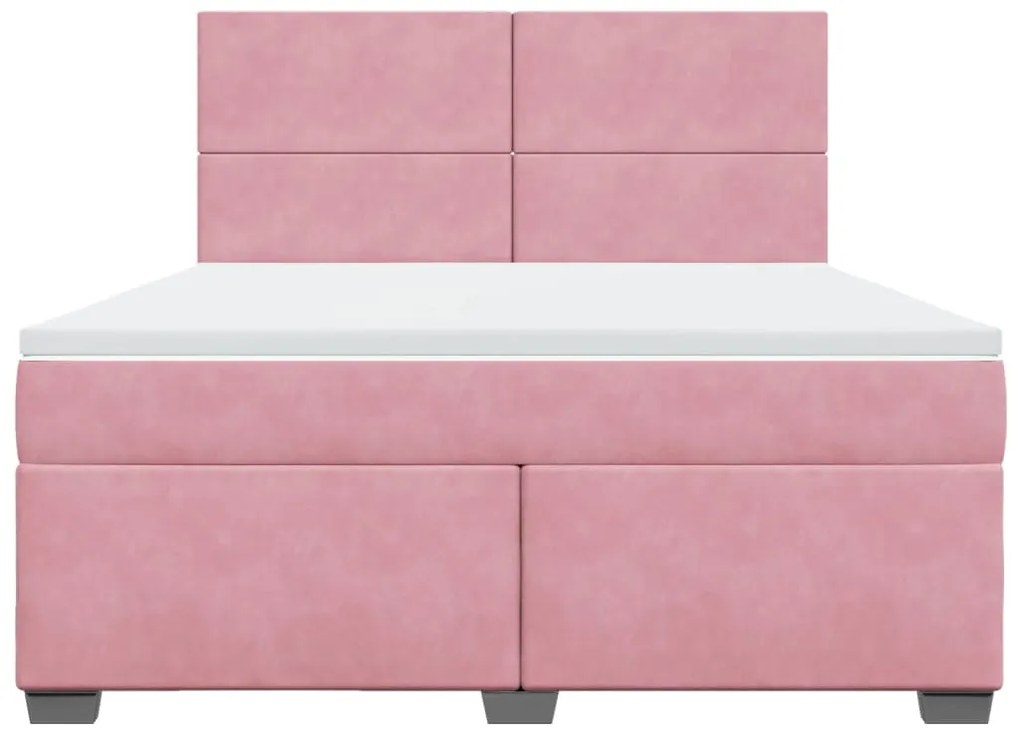 ΚΡΕΒΑΤΙ BOXSPRING ΜΕ ΣΤΡΩΜΑ ΡΟΖ 180X200 ΕΚ. ΒΕΛΟΥΔΙΝΟ 3290977