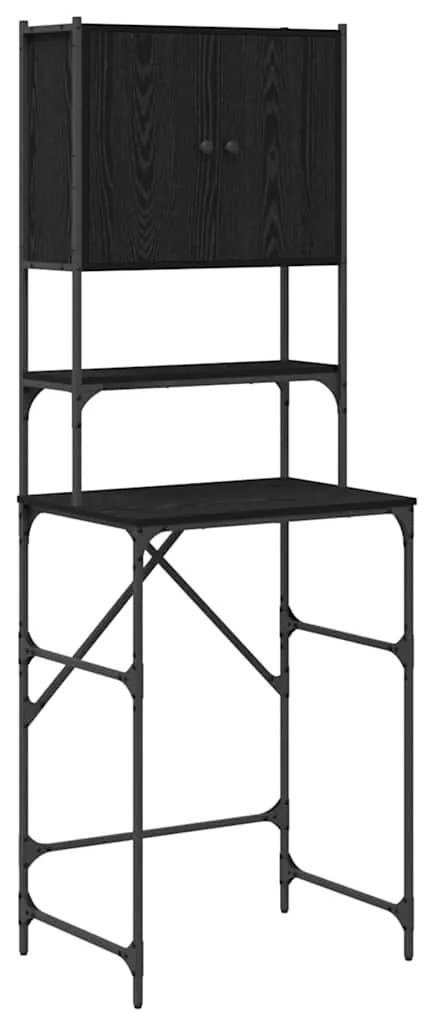 vidaXL Ντουλάπα Πλυντηρίου Μαύρο 0ak 68 x 48,5 x 194 εκ