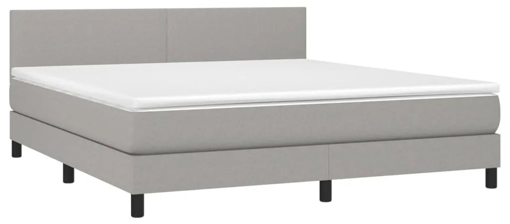 vidaXL Κρεβάτι Boxspring με Στρώμα Αν. Πράσινο 160x200εκ Υφασμάτινο