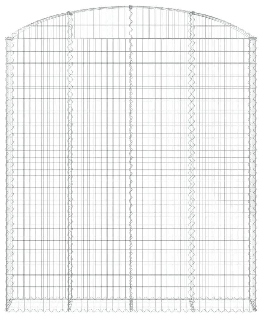 vidaXL Συρματοκιβώτιο Τοξωτό 200x30x220/240εκ. από Γαλβανισμένο Χάλυβα