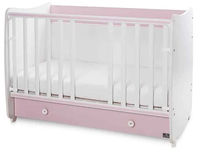 Βρεφικό κρεβάτι DREAM  60x120εκ. White + Pink 10150420038A  Lorelli (Δώρο Πάντα Προστασίας)