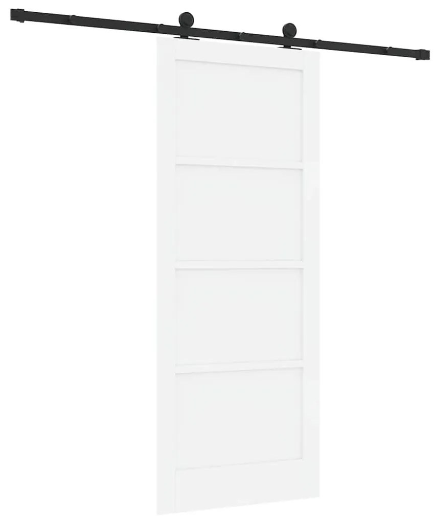 vidaXL Συρόμενη Πόρτα ORKDAL Λευκό και μαύρο 83 x 202 εκ.