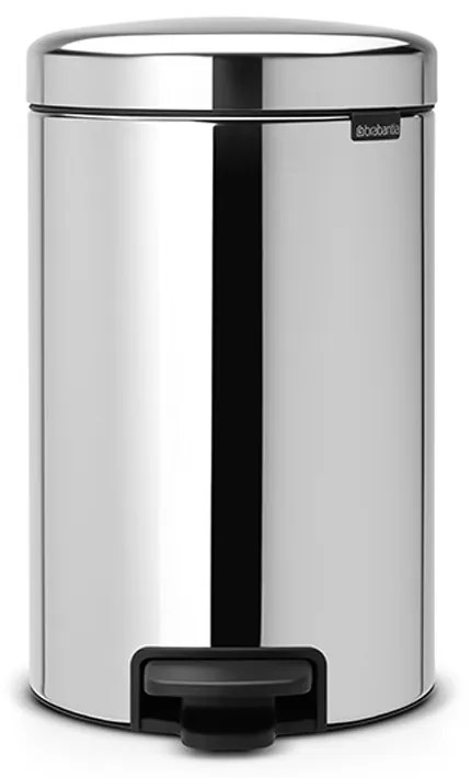 Brabantia 649033 Κάδος με πεντάλ 12L, Brilliant Steel