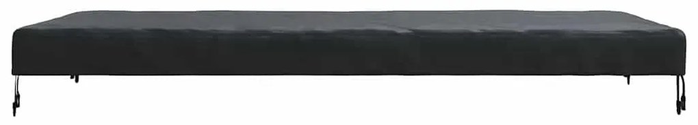 vidaXL Κάλυμμα Τραπέζι Μονόχρωμο Μαύρο 102 x 202 x 15 εκ ύφασμα