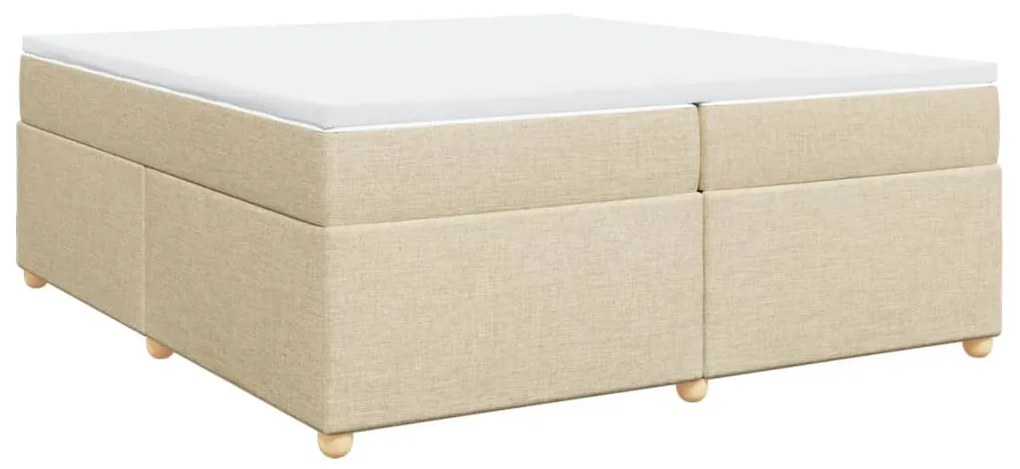 ΚΡΕΒΑΤΙ BOXSPRING ΜΕ ΣΤΡΩΜΑ ΚΡΕΜ 200X200 ΕΚ. ΥΦΑΣΜΑΤΙΝΟ 3285406