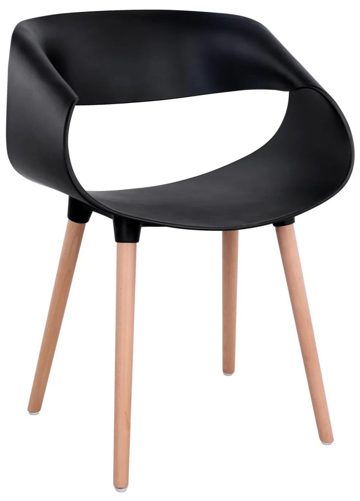 Καρέκλα- Πολυθρόνα MAGGIE Πολυπροπυλενίου Μαύρο 59x53x80Υεκ. 2αδα 59x53x80 εκ.