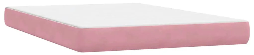 BOX SPRING ΚΡΕΒΑΤΙ ΜΕ ΣΤΡΩΜΑ ΡΟΖ 160X220 CM ΒΕΛΟΥΔΙΝΟ 3317744