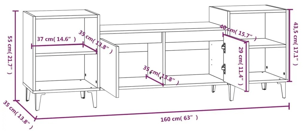 ΈΠΙΠΛΟ ΤΗΛΕΟΡΑΣΗΣ ΚΑΠΝΙΣΤΗ ΔΡΥΣ 160X35X55 ΕΚ. ΕΠΕΞ. ΞΥΛΟ 821201