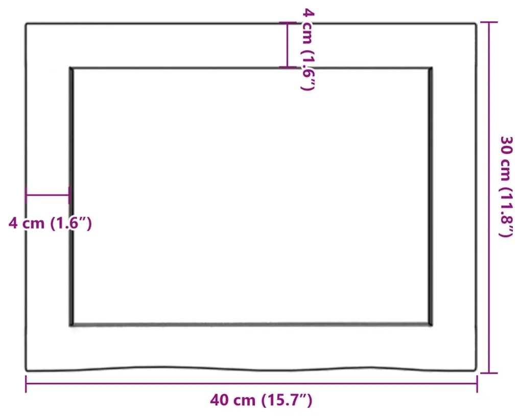 ΡΑΦΙ ΤΟΙΧΟΥ 40X30X(2-6) ΕΚ. ΑΠΟ ΑΚΑΤΕΡΓΑΣΤΟ ΜΑΣΙΦ ΞΥΛΟ ΔΡΥΟΣ 363508