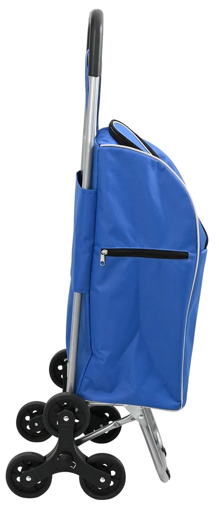 vidaXL Καρότσι Αγορών Μπλε 39.5 x 36 x 92.5 εκ Ύφασμα Oxford