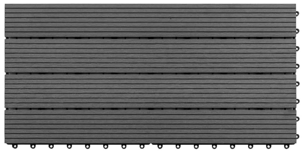 vidaXL Πλακάκια 6 τεμ. Γκρι 1 μ² / 60 x 30 εκ. από WPC