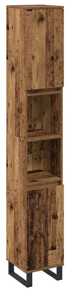vidaXL Σετ Επίπλων Μπάνιου με αποθήκευση 3 pcs Καφέ 30 x 30 x 180 cm