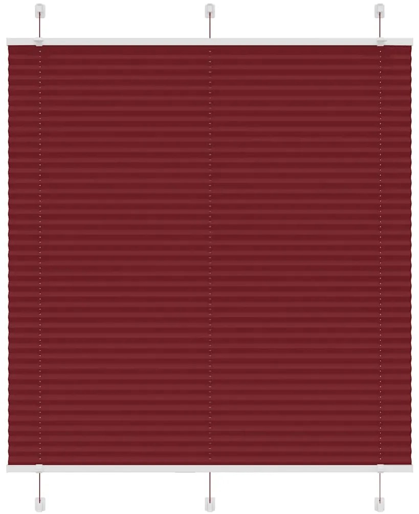 vidaXL Πλισέ περσίδα Μπορντό κόκκινο 120x100 cm Πλάτος υφάσματος