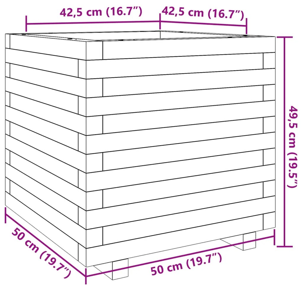 ΖΑΡΝΤΙΝΙΕΡΑ ΚΗΠΟΥ 50X50X49,5 ΕΚ ΑΠΟ ΜΑΣΙΦ ΞΥΛΟ ΠΕΥΚΟΥ 3282514