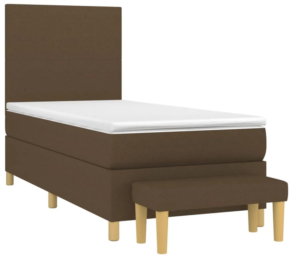 ΚΡΕΒΑΤΙ BOXSPRING ΜΕ ΣΤΡΩΜΑ ΣΚΟΥΡΟ ΚΑΦΕ 90X200 ΕΚ. ΥΦΑΣΜΑΤΙΝΟ 3136968