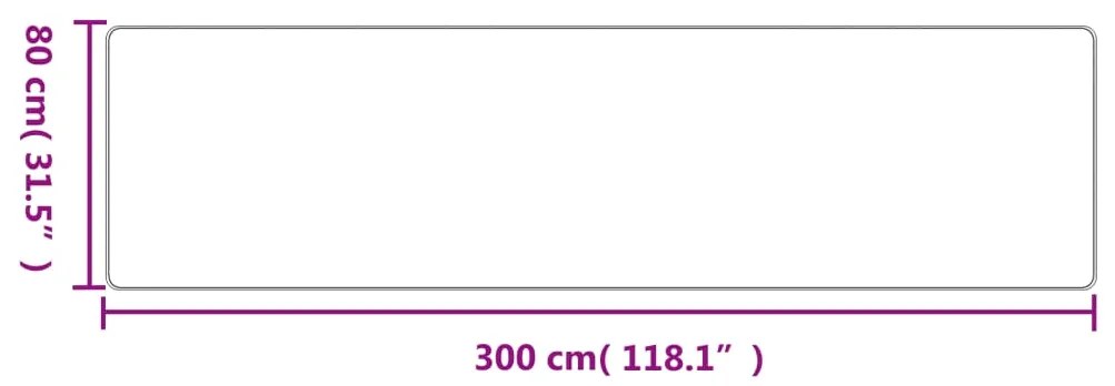 vidaXL Χαλί Διάδρομος Εμφάνιση Σιζάλ Taupe 80 x 300 εκ.