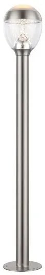 Επιδαπέδιο Φωτιστικό Κολώνα LED 9W Ασημί IP44 99cm Callisto 34252 Globo Lighting-34252-Ασημί 34252