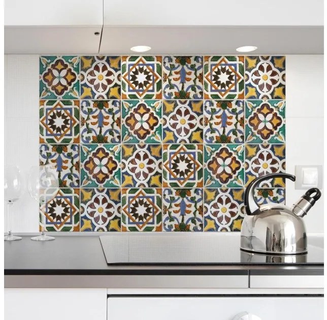Πλάτη προστασίας τοίχου εστιών κουζίνας Green Tiles L 67210 Ango-67210-Καφέ 67210