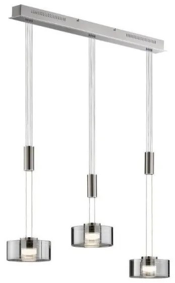 Κρεμαστό Φωτιστικό Οροφής Ράγα LED Νίκελ Lavin 60651 Fischer Honsel-60651-Νίκελ Ματ 60651