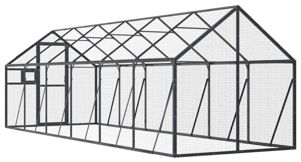 vidaXL Κλουβί Ανθρακί 1,79 x 6 x 1,85 μ. από Αλουμίνιο