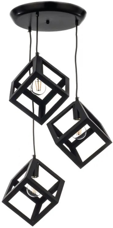 Φωτιστικό οροφής InLight 4400-3 3φωτο-Μαύρο