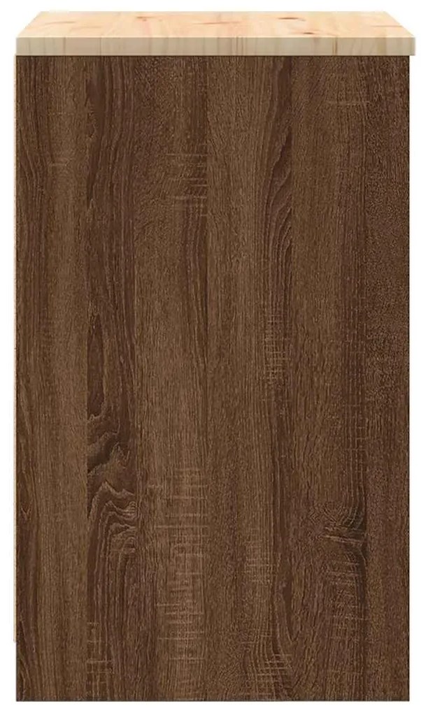 vidaXL ντουλάπι αποθήκευσης γκαράζ 60x51x85 εκ μασίφ ξύλο πεύκο