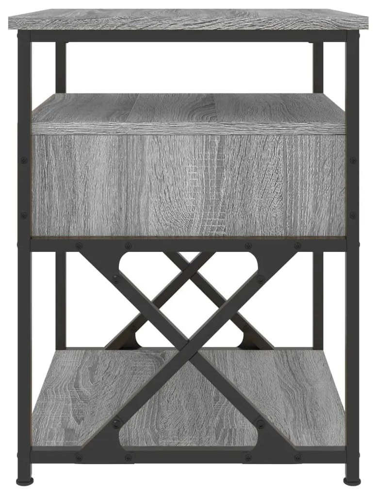 vidaXL Κομοδίνο Γκρι Sonoma 40 x 42 x 55 εκ. από Επεξεργασμένο Ξύλο