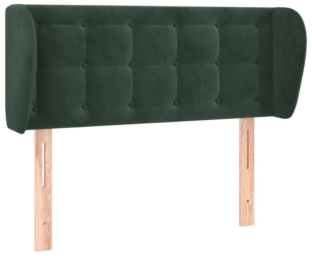 Κεφαλάρι με Πτερύγια Σκούρο Πράσινο 83x23x78/88 εκ. Βελούδινο 3117611