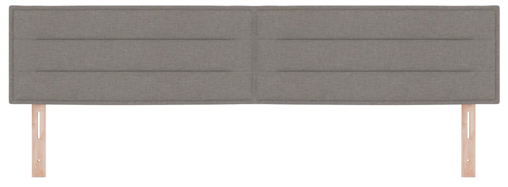 vidaXL LED κεφαλάρι με φώτα λωρίδας LED Επιτοίχιο Taupe 200 cm ύφασμα