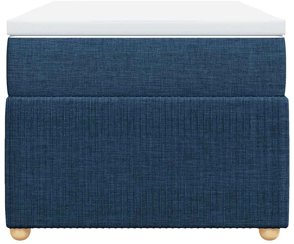 vidaXL Κρεβάτι Boxspring με Στρώμα Μπλε 80x200 εκ. Υφασμάτινο