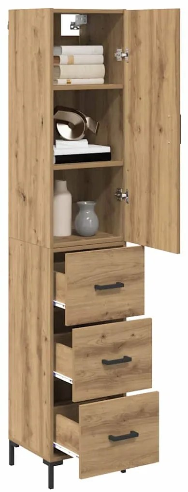 vidaXL Highboard Artisan Oak 69,5 x 34 x 180 εκ. Επεξεργασμένο ξύλο