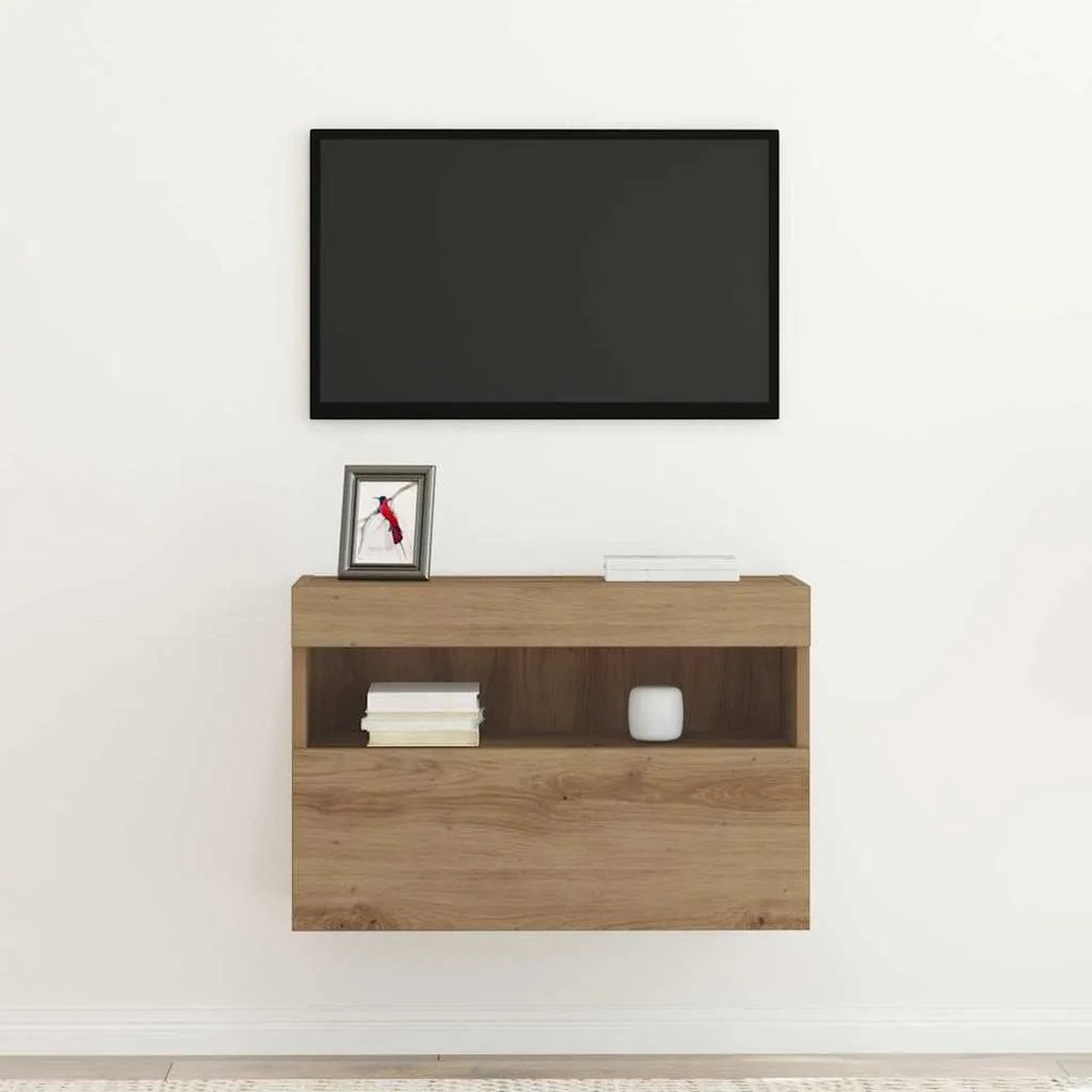 vidaXL Ντουλάπι Τηλεόρασης Τοίχου artisan δρυς 60 x 30 x 40 εκ.