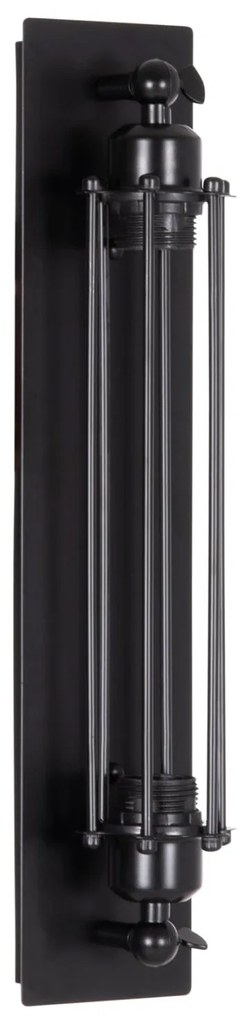 Απλίκα Τοίχου BEACON C4463 Δίφωτη Μέταλλο Μαύρο 10x10x47Υ εκ. 10x10x47 εκ.