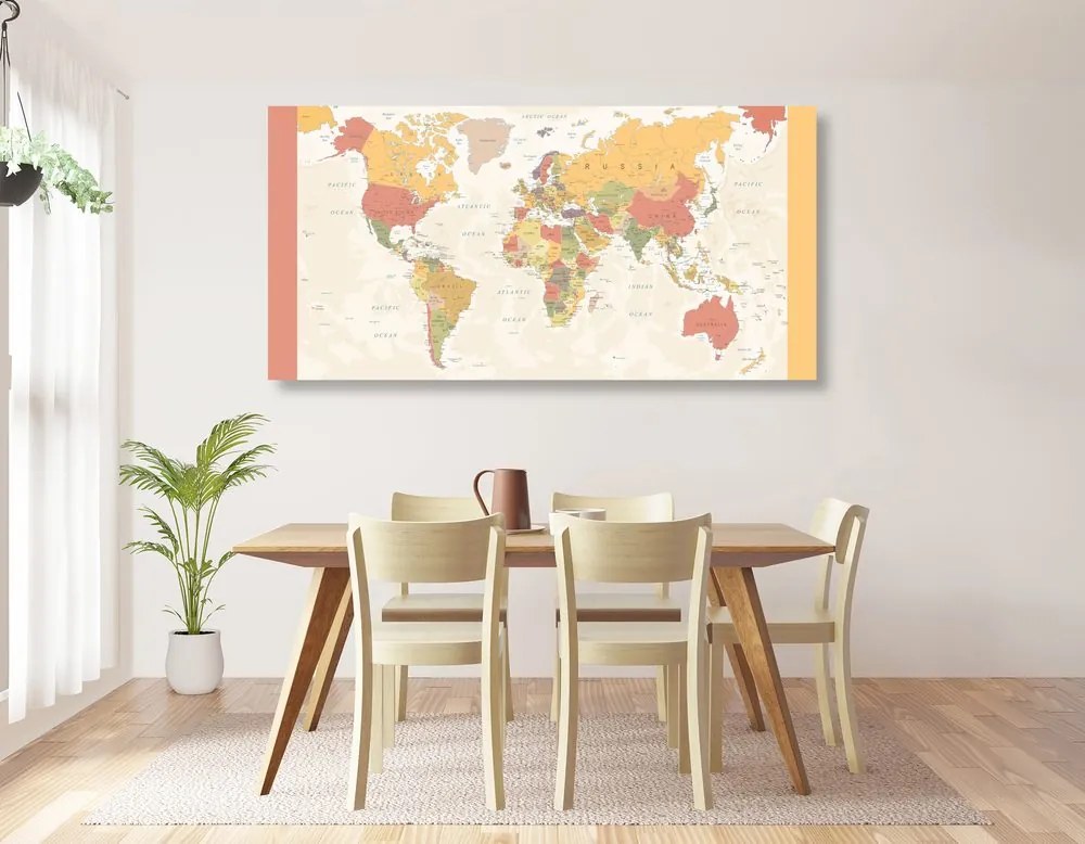 Εικόνα λεπτομερή παγκόσμιο χάρτη - 100x50