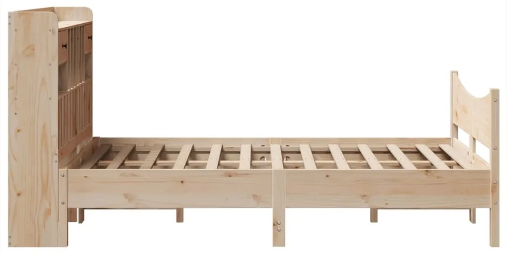vidaXL Σκελετός Κρεβατιού Χωρίς Στρώμα 135x190 εκ Μασίφ Ξύλο Πεύκου