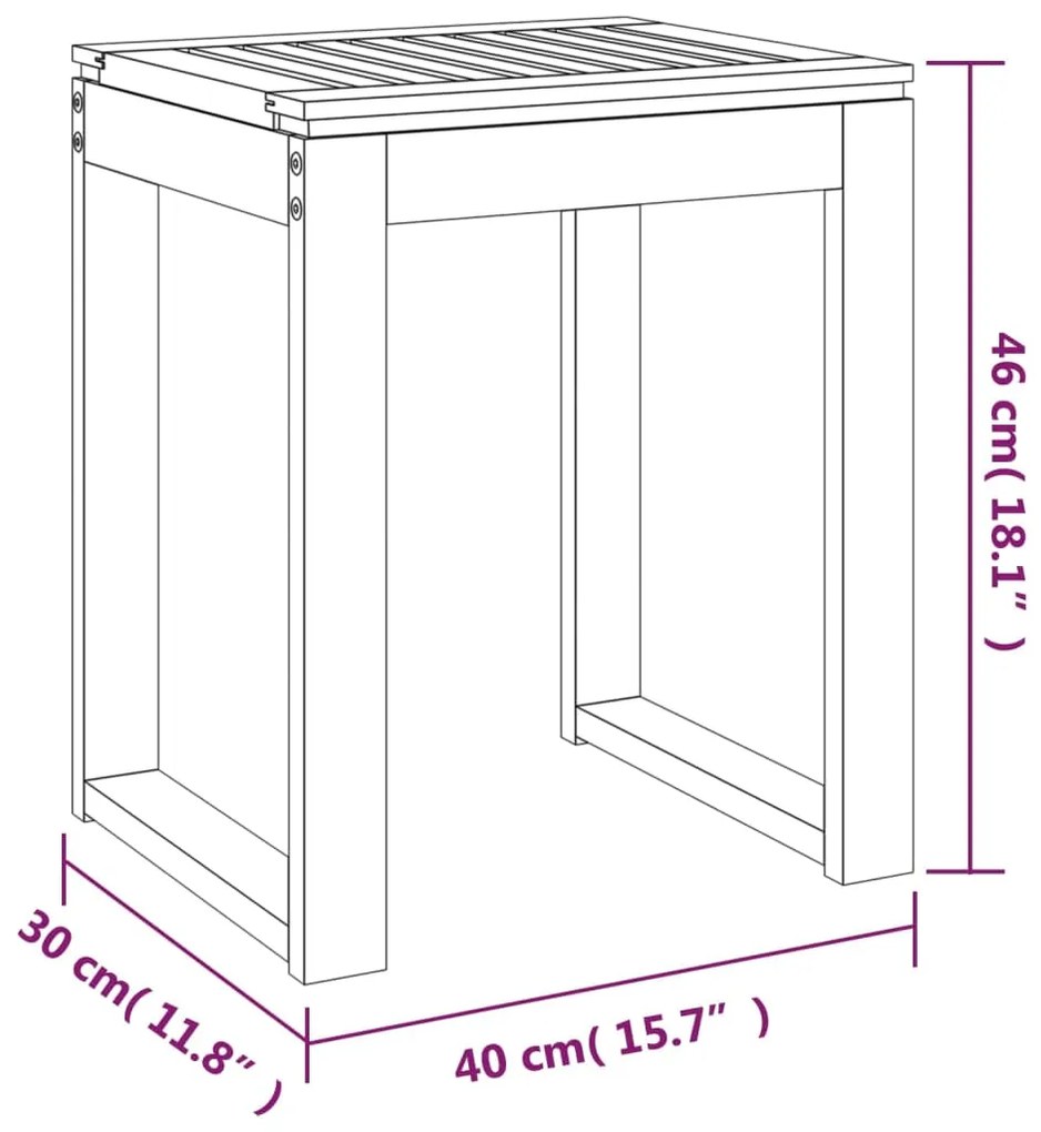 ΣΚΑΜΠΟ ΜΠΑΝΙΟΥ 40 X 30 X 46 ΕΚ. ΑΠΟ ΜΑΣΙΦ ΞΥΛΟ ΚΑΡΥΔΙΑΣ 350344