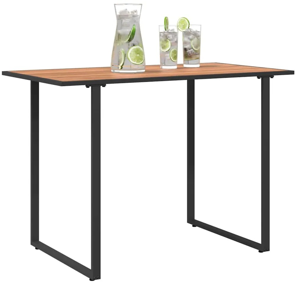 vidaXL Τραπέζι Κήπου Καφέ 100 x 55 x 70 εκ. Χάλυβας και DPC