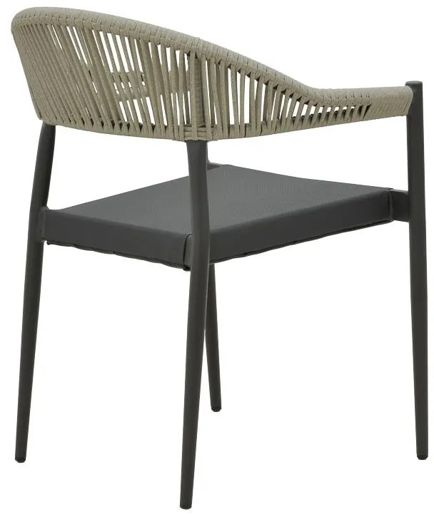 Τραπεζαρία Elation-Kliton A σετ 5τεμ αλουμίνιο σε ανθρακί απόχρωση 150x80x74εκ 150x80x74 εκ.