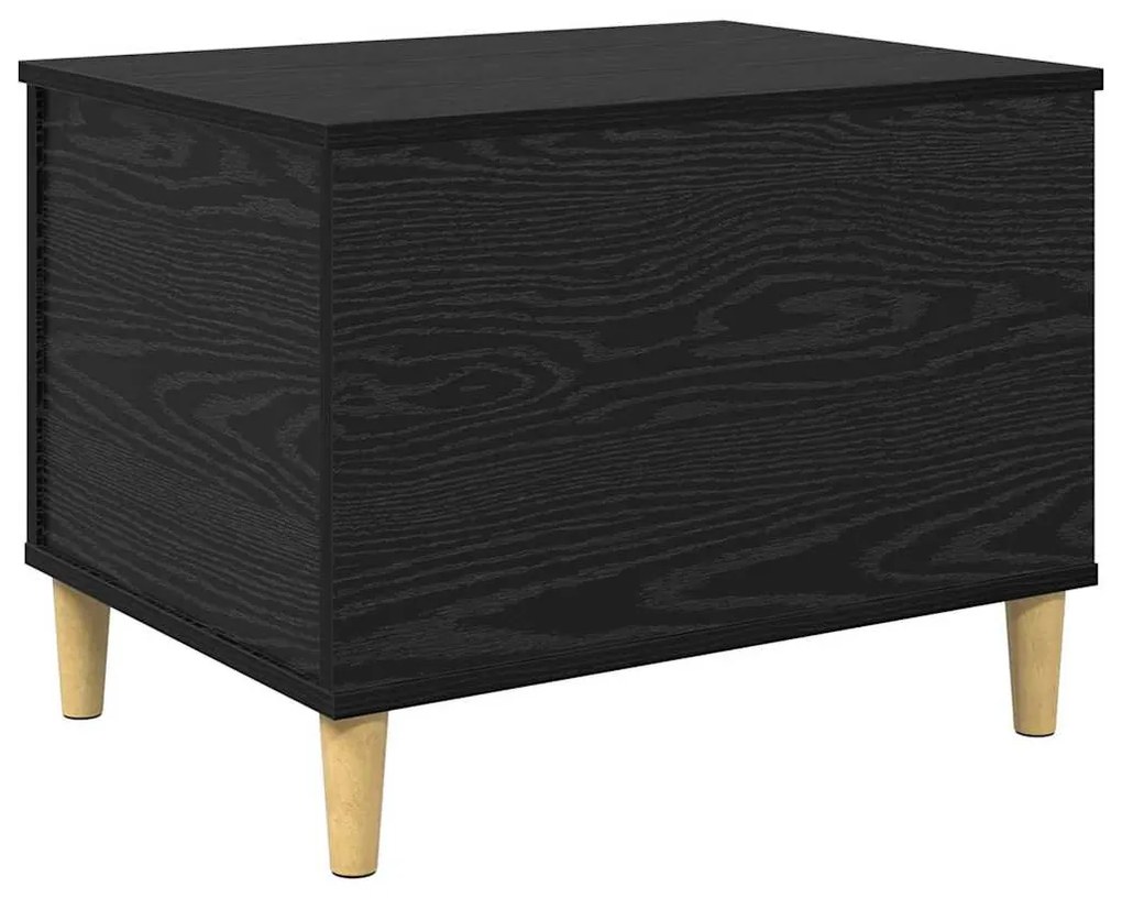 vidaXL Κομοδίνο Μαύρη δρυς 60 x 44.5 x 45 εκ Επεξεργασμένο ξύλο