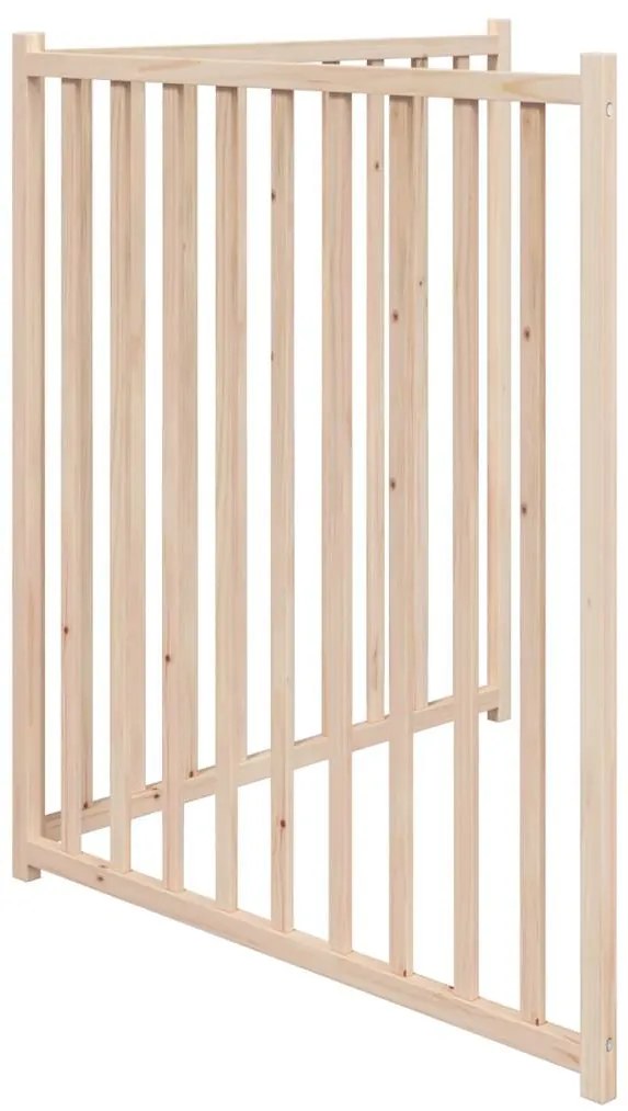 vidaXL Πύλη σκύλου πτυσσόμενη 2 πάνελ 160 cm από μασίφ ξύλο ελάτης